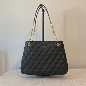 Kate Spade NY, Carey Smooth Quilted Leather Chain shoulder bag. NWT